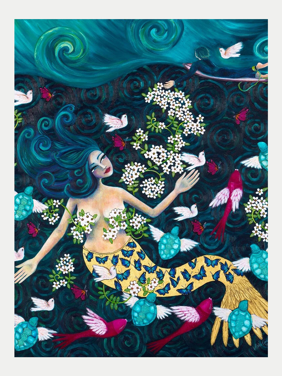 Mermaid and a Surfer