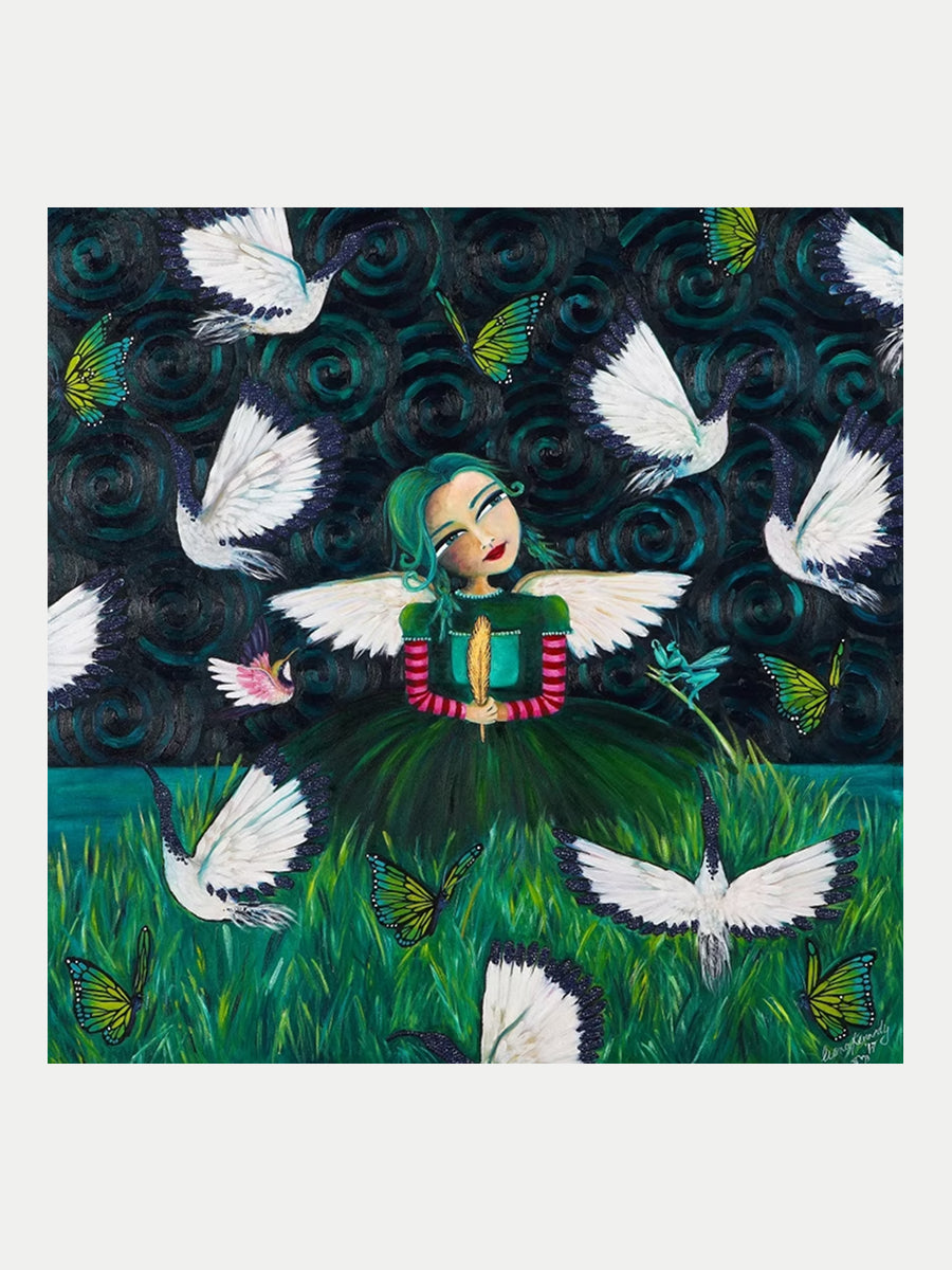 Girl and a Feather