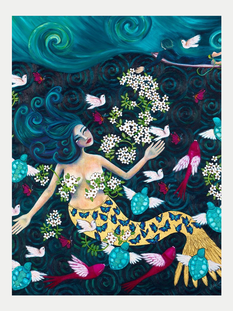 Mermaid and a Surfer