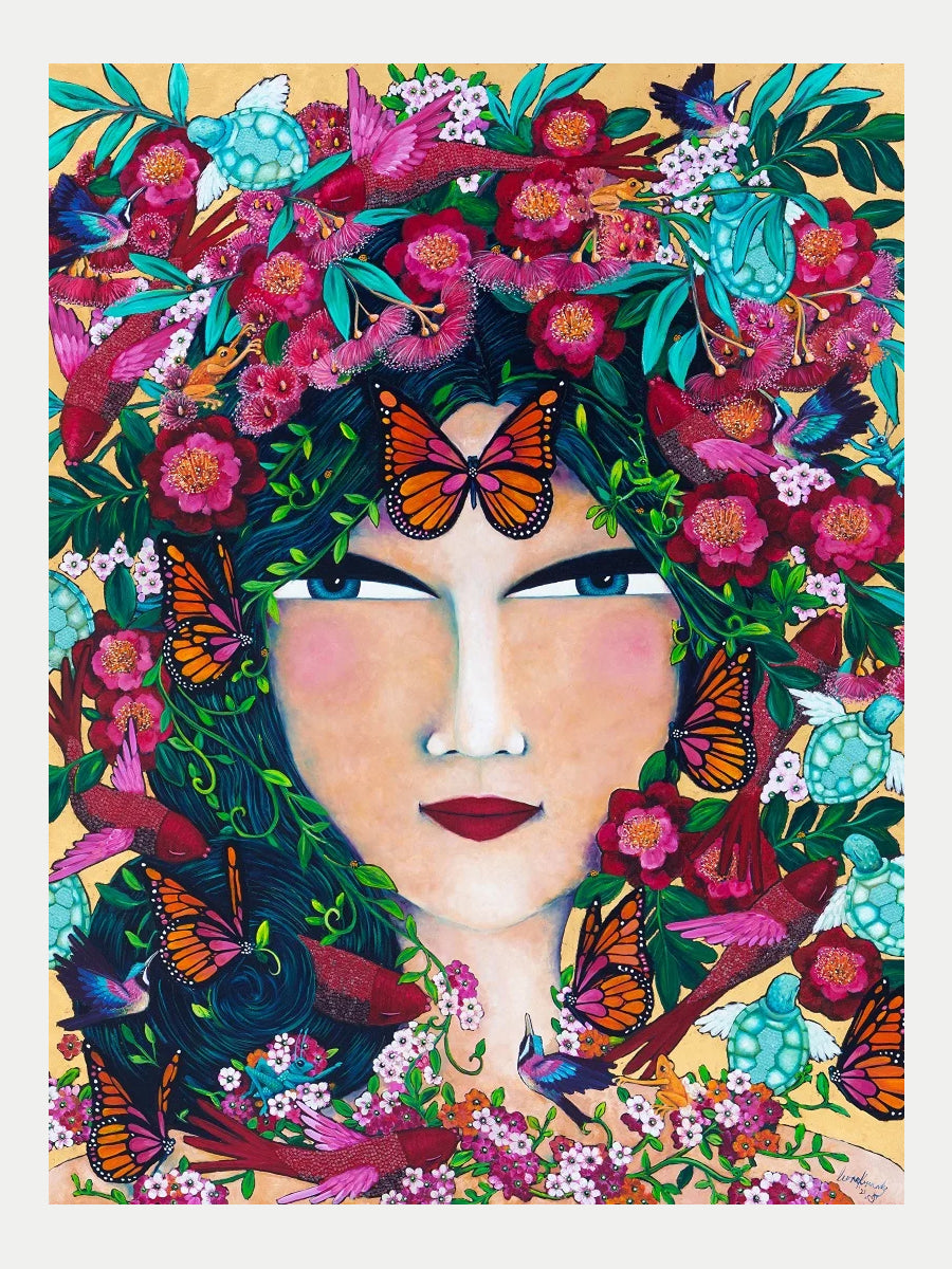 Woman with Sapphire Eyes